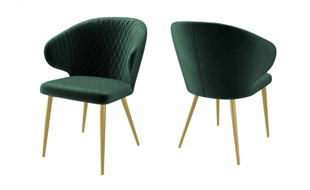 РОБ Стул темно-зеленый/золото