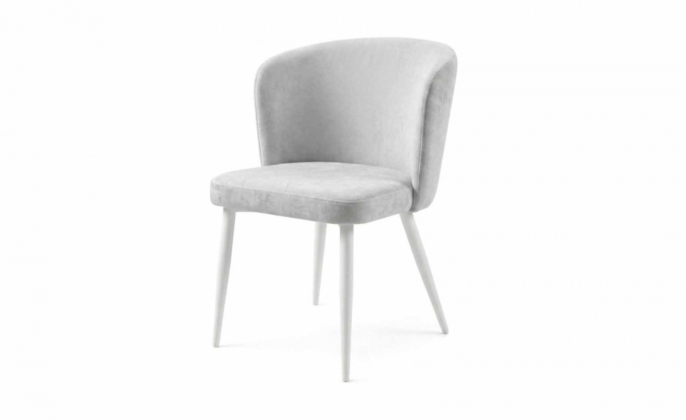 БАБЛ Стул серебряный/белый